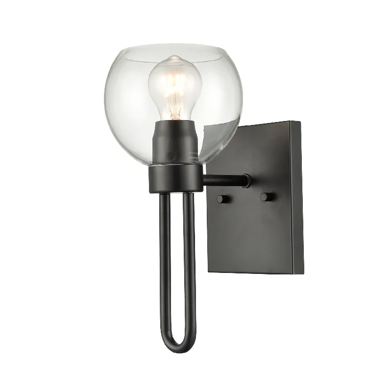 Industrial Lighting for Metal Fabrication ShopsClear Glass Wall Sconce Black Wall Lighting with Globe Shade Industrial Lighting for Metal Fabrication ShopsClear Glass Wall Sconce Black Wall Lighting with Globe Shade