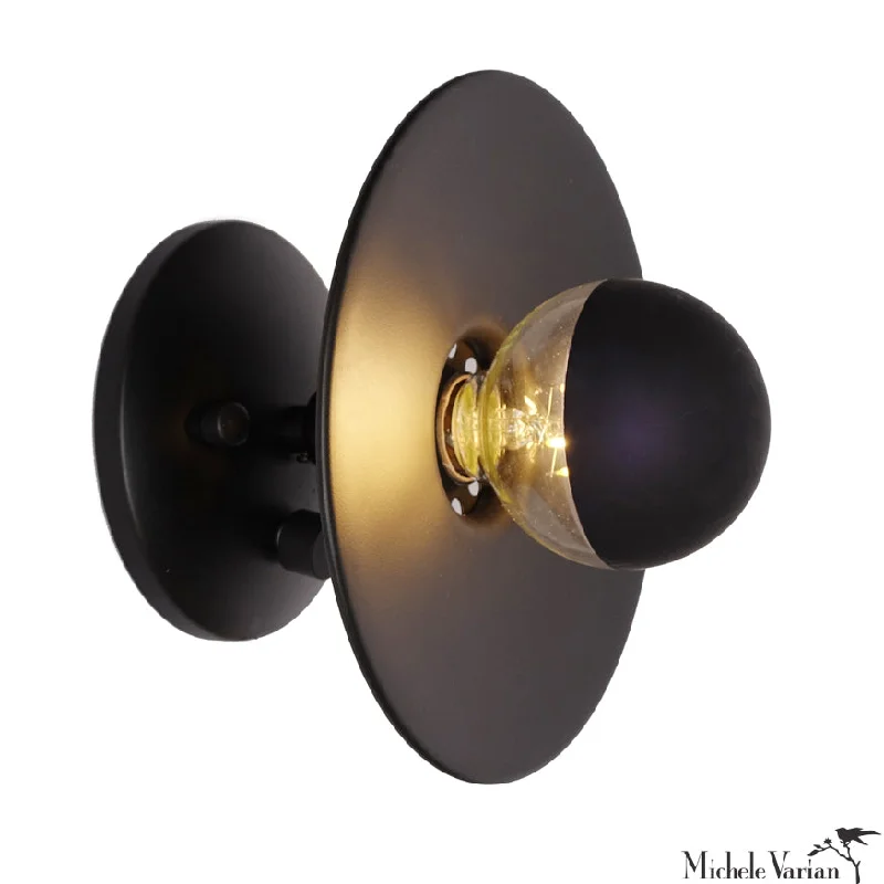 High - Bay LED Industrial Lighting for WarehousesBlack 8 Inch Discus Flush Mount Sconce Light High - Bay LED Industrial Lighting for WarehousesBlack 8 Inch Discus Flush Mount Sconce Light