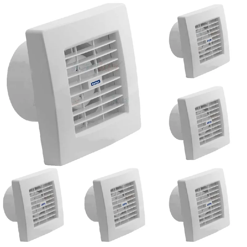 Kanlux TWISTER 4" 5" Inch Toilet Kitchen Extractor Fan Automatic Shutter Standard Timer