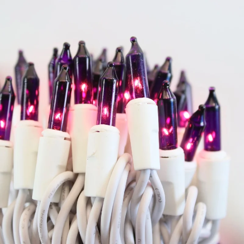 Twinkling String Lights for a Magical Atmosphere100-bulb Purple Mini Lights, 2.5" Spacing, White Wire Twinkling String Lights for a Magical Atmosphere100-bulb Purple Mini Lights, 2.5" Spacing, White Wire