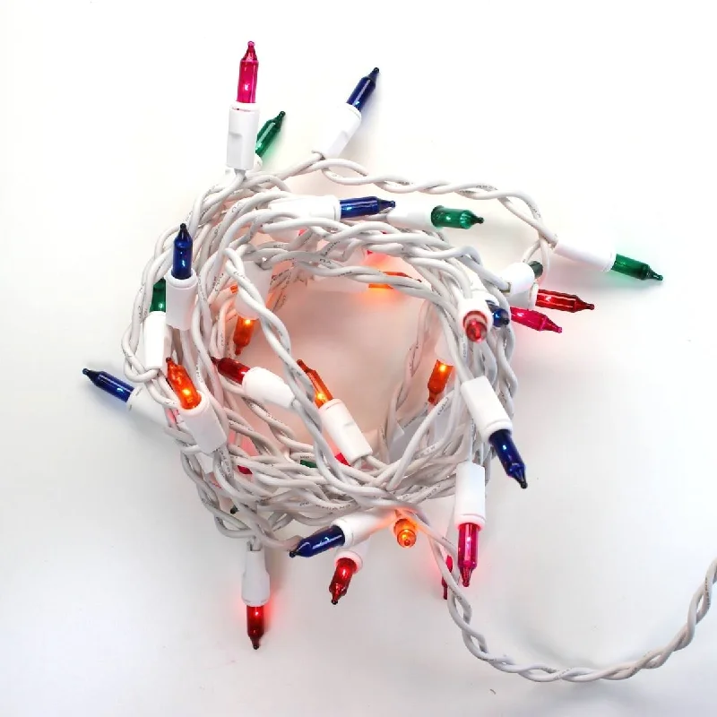 String Lights for Camping Trips35-bulb Multicolor Glass Craft Lights, White Wire