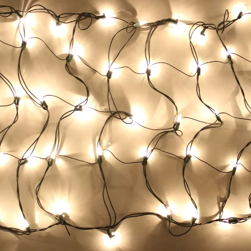 String Lights with Edison Bulbs for Rustic Ambiance150-bulb Clear (White) Net Lights, Green Wire String Lights with Edison Bulbs for Rustic Ambiance150-bulb Clear (White) Net Lights, Green Wire