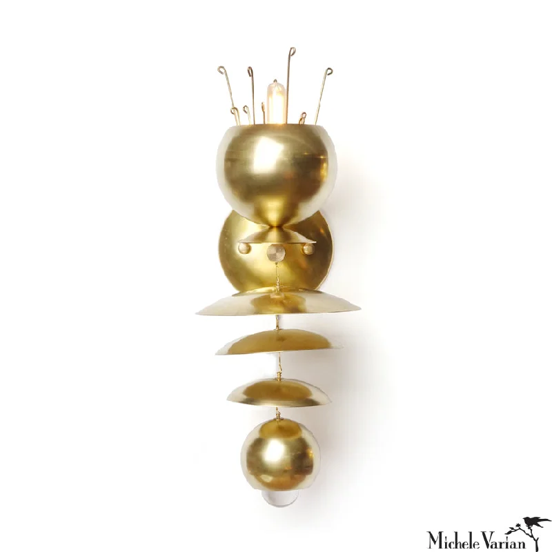 Dimmable Industrial Lighting for Ambiance ControlBrass Fleurish Sconce Light