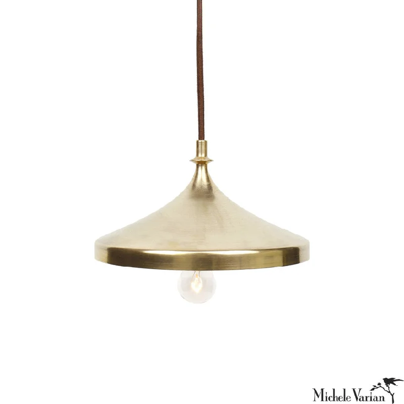 Corrosion - Resistant Industrial Lighting for Coastal FactoriesBrass Finial Disk Pendant Light Corrosion - Resistant Industrial Lighting for Coastal FactoriesBrass Finial Disk Pendant Light
