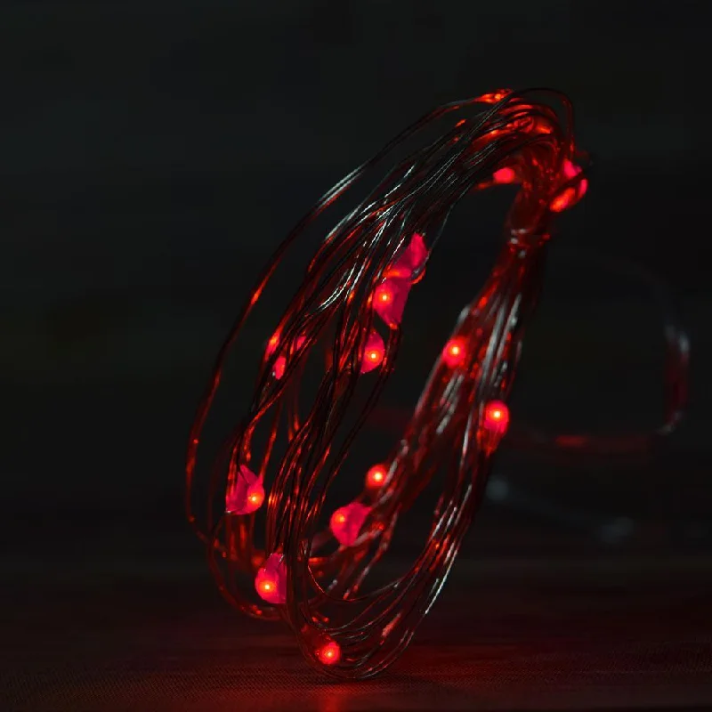 String Lights for Camping Trips7 FT | 20 LED Weatherproof Battery Operated Copper Wire Red Fairy String Lights With Timer String Lights for Camping Trips7 FT | 20 LED Weatherproof Battery Operated Copper Wire Red Fairy String Lights With Timer