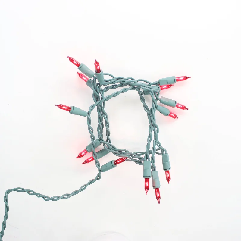 String Lights for Restaurant Outdoor Seating15-bulb Red Glass Craft Lights, Green Wire String Lights for Restaurant Outdoor Seating15-bulb Red Glass Craft Lights, Green Wire
