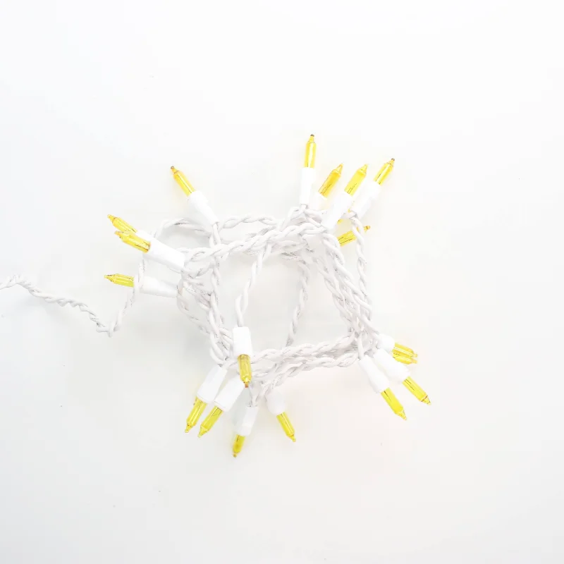 String Lights for Seasonal Decorations (Spring, Fall, etc.)20-bulb Yellow Glass Craft Lights, White Wire String Lights for Seasonal Decorations (Spring, Fall, etc.)20-bulb Yellow Glass Craft Lights, White Wire