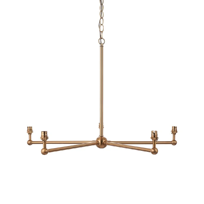 Marciano 5Lt Multi-Arm Pendant - Brass