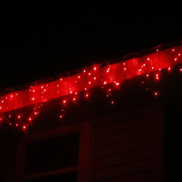 Solar - Powered String Lights for Energy - Saving Backyards100-light M5 Red LED Icicle Lights, White Wire Solar - Powered String Lights for Energy - Saving Backyards100-light M5 Red LED Icicle Lights, White Wire