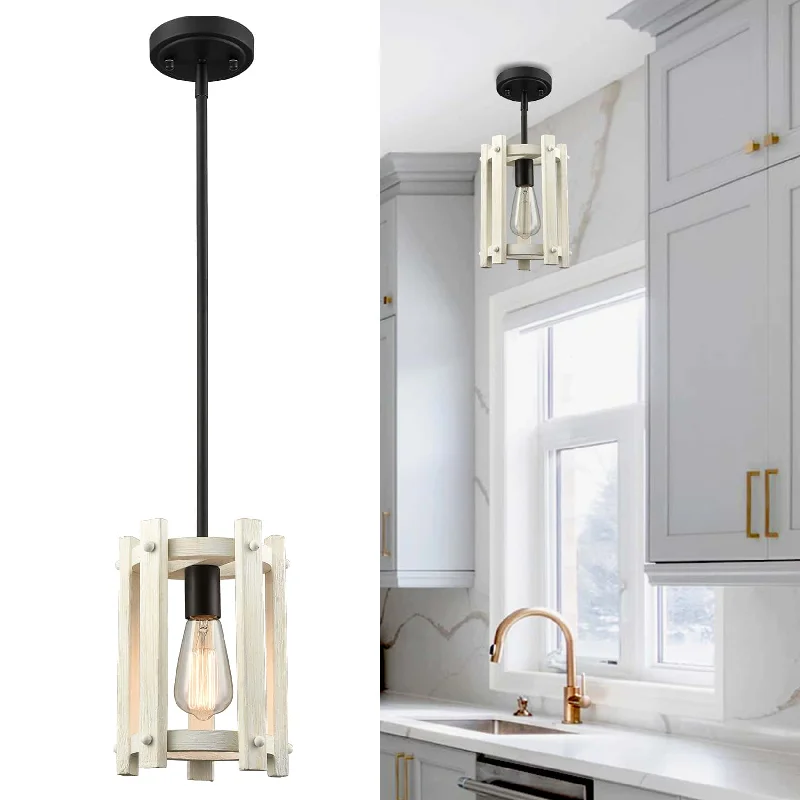 Industrial Wall - Mounted Lighting for Workshop WallsModern Farmhouse Wood Pendant Light Fixture Black Finish Industrial Wall - Mounted Lighting for Workshop WallsModern Farmhouse Wood Pendant Light Fixture Black Finish