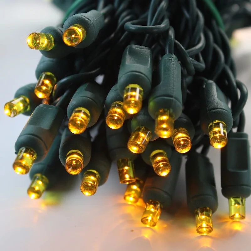String Lights for Camping Trips50-light 5mm Yellow LED Christmas Lights, 4" Spacing Green Wire String Lights for Camping Trips50-light 5mm Yellow LED Christmas Lights, 4" Spacing Green Wire