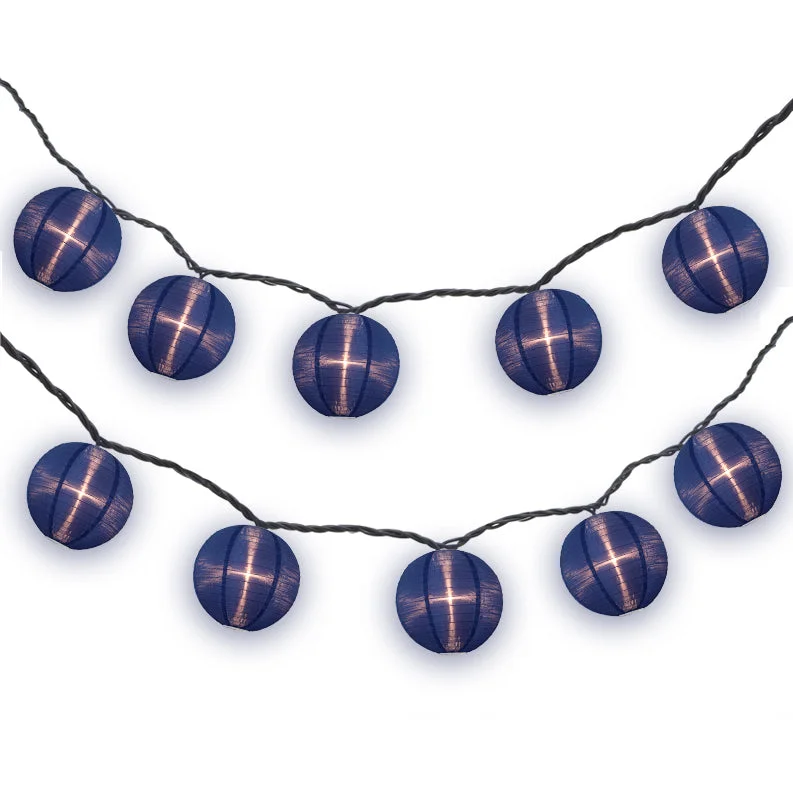String Lights for Hotel Courtyard LightingBLOWOUT 4" Navy Blue Round Shimmering Nylon Lantern Party String Lights (8FT, Expandable) String Lights for Hotel Courtyard LightingBLOWOUT 4" Navy Blue Round Shimmering Nylon Lantern Party String Lights (8FT, Expandable)