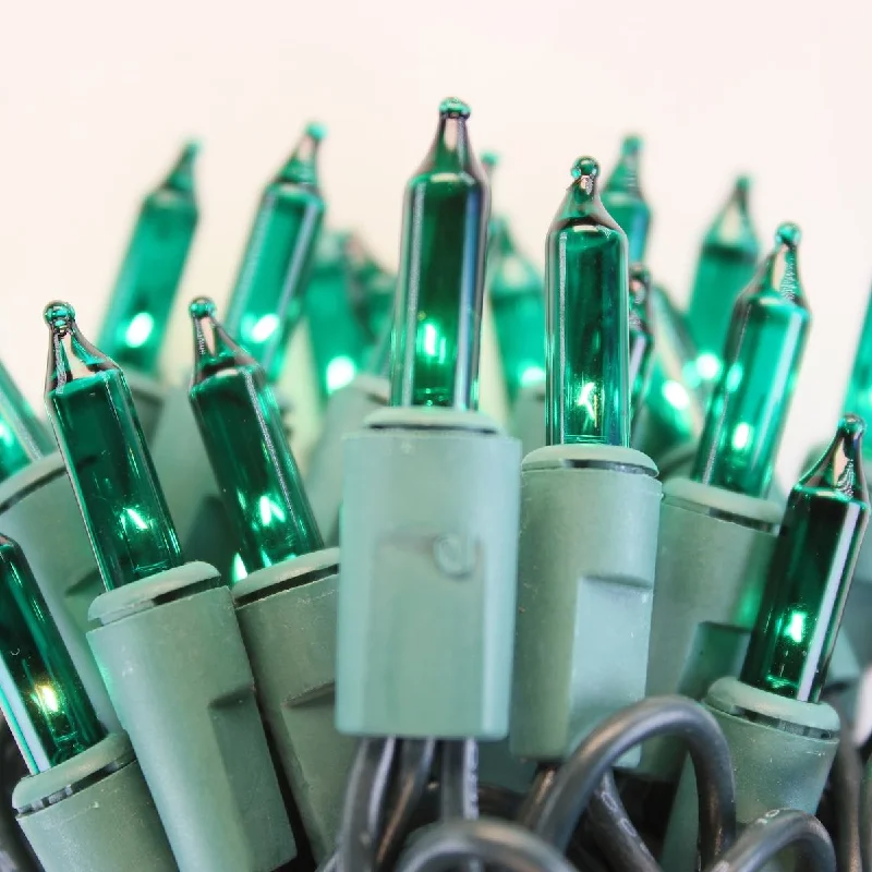 String Lights for Seasonal Decorations (Spring, Fall, etc.)50-bulb Green Mini Lights, 6" Spacing, Green Wire String Lights for Seasonal Decorations (Spring, Fall, etc.)50-bulb Green Mini Lights, 6" Spacing, Green Wire