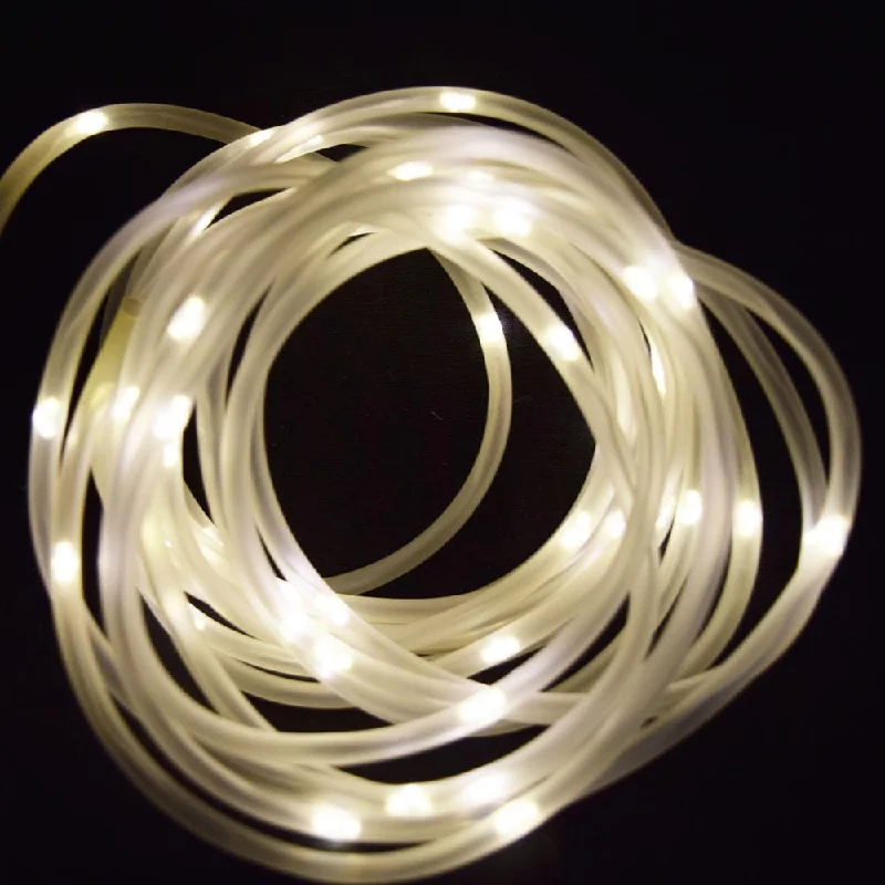 String Lights for Wedding Receptions50 Warm White LED Solar Powered Garden Stake Rope Tube String Light w/ Light Sensor (16.5 FT)