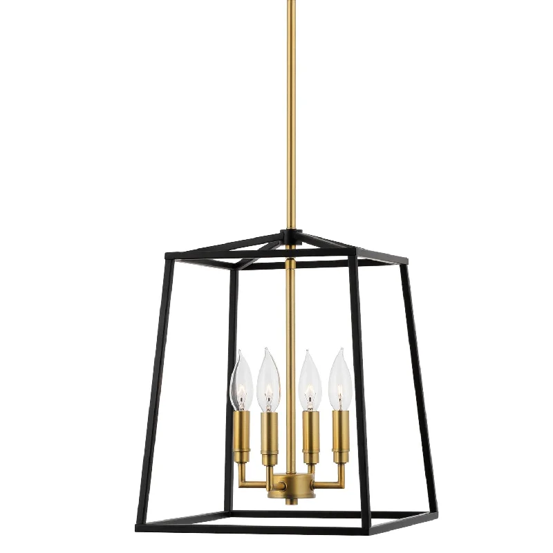 Industrial Lighting for Electronics ManufacturingKira Home Bellevue 15.5" 4-Light Modern Farmhouse Lantern Pendant Light, Adjustable Foyer Chandelier, Warm Brass Accents + Black Finish Industrial Lighting for Electronics ManufacturingKira Home Bellevue 15.5" 4-Light Modern Farmhouse Lantern Pendant Light, Adjustable Foyer Chandelier, Warm Brass Accents + Black Finish
