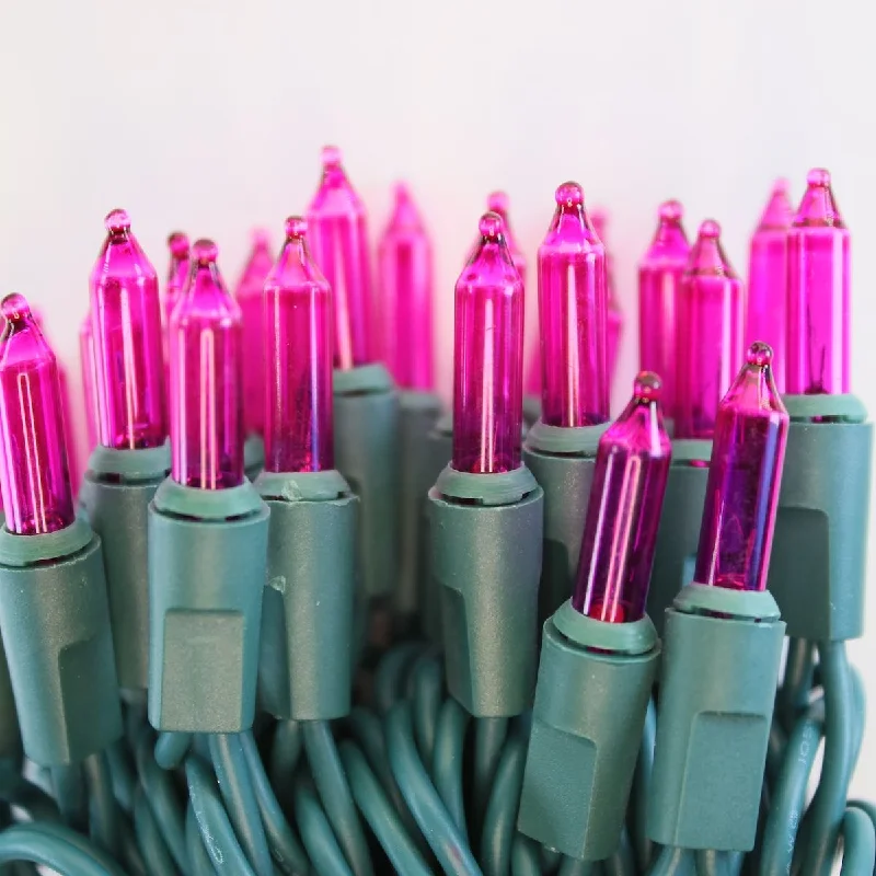 Twinkling String Lights for a Magical Atmosphere100-bulb Pink Mini Lights, 2.5" Spacing, Green Wire Twinkling String Lights for a Magical Atmosphere100-bulb Pink Mini Lights, 2.5" Spacing, Green Wire