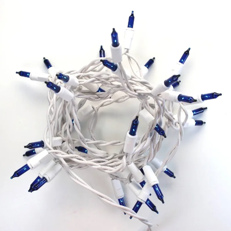 Color - Changing LED String Lights for Christmas Decor35-bulb Blue Glass Craft Lights, White Wire Color - Changing LED String Lights for Christmas Decor35-bulb Blue Glass Craft Lights, White Wire