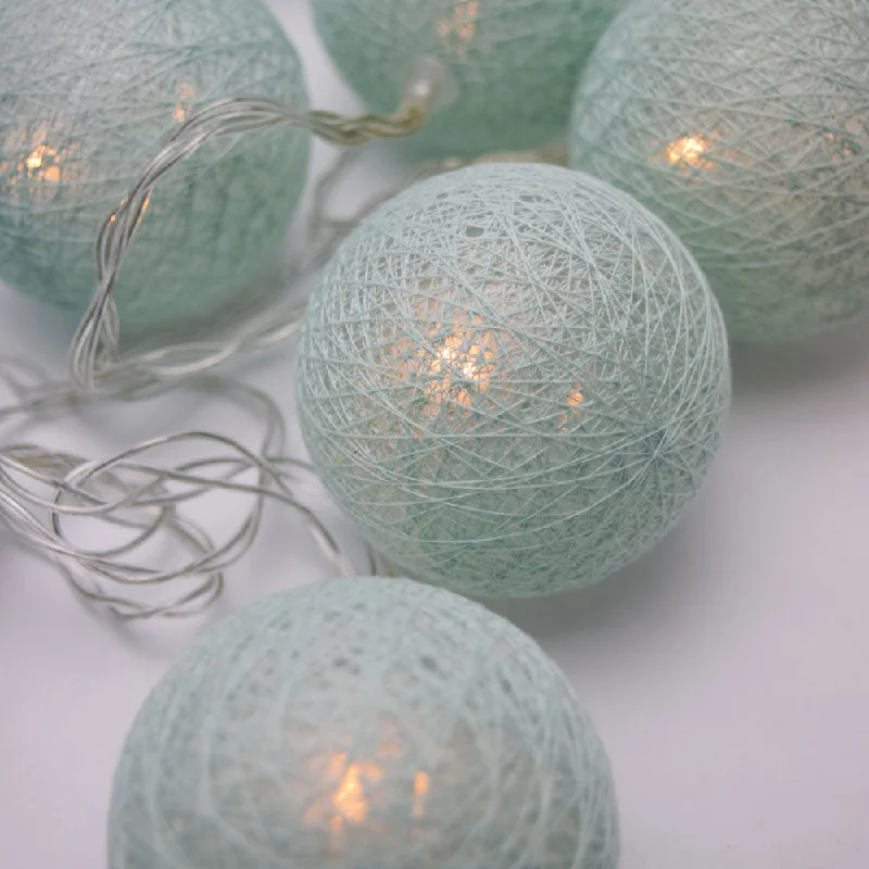 String Lights for Nursery Room Decor5.5 FT | 10 LED Battery Operated Arctic Spa Blue Round Cotton Ball String Lights With Timer String Lights for Nursery Room Decor5.5 FT | 10 LED Battery Operated Arctic Spa Blue Round Cotton Ball String Lights With Timer