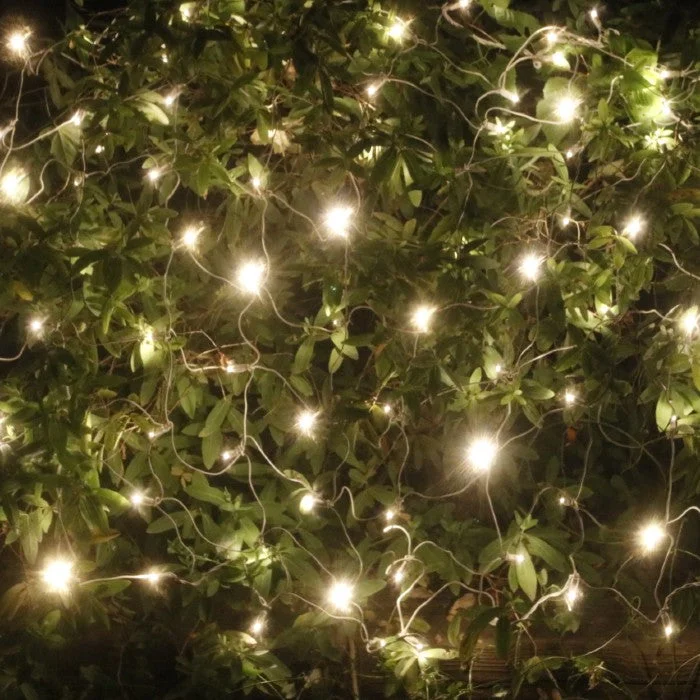 LED String Lights with Warm White Glow100-light M5 Warm White LED Net Lights, White Wire LED String Lights with Warm White Glow100-light M5 Warm White LED Net Lights, White Wire