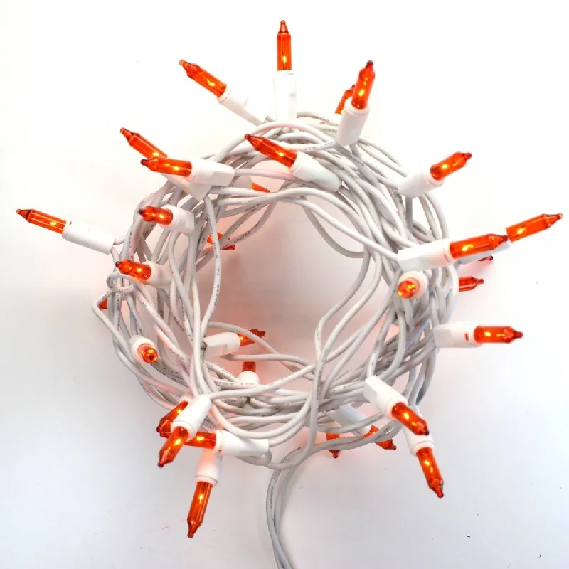 Twinkling String Lights for a Magical Atmosphere35-bulb Orange Glass Craft Lights, White Wire Twinkling String Lights for a Magical Atmosphere35-bulb Orange Glass Craft Lights, White Wire