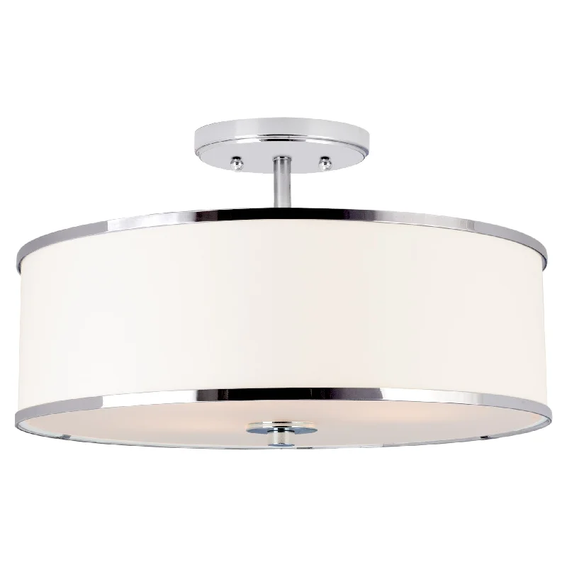 Industrial Lighting for Electronics ManufacturingKira Home Chloe 15" Retro Modern 3-Light Semi-Flush Mount Ceiling Light + White Drum Shade, LED Compatible, Round Tempered Glass Diffuser, Chrome Industrial Lighting for Electronics ManufacturingKira Home Chloe 15" Retro Modern 3-Light Semi-Flush Mount Ceiling Light + White Drum Shade, LED Compatible, Round Tempered Glass Diffuser, Chrome