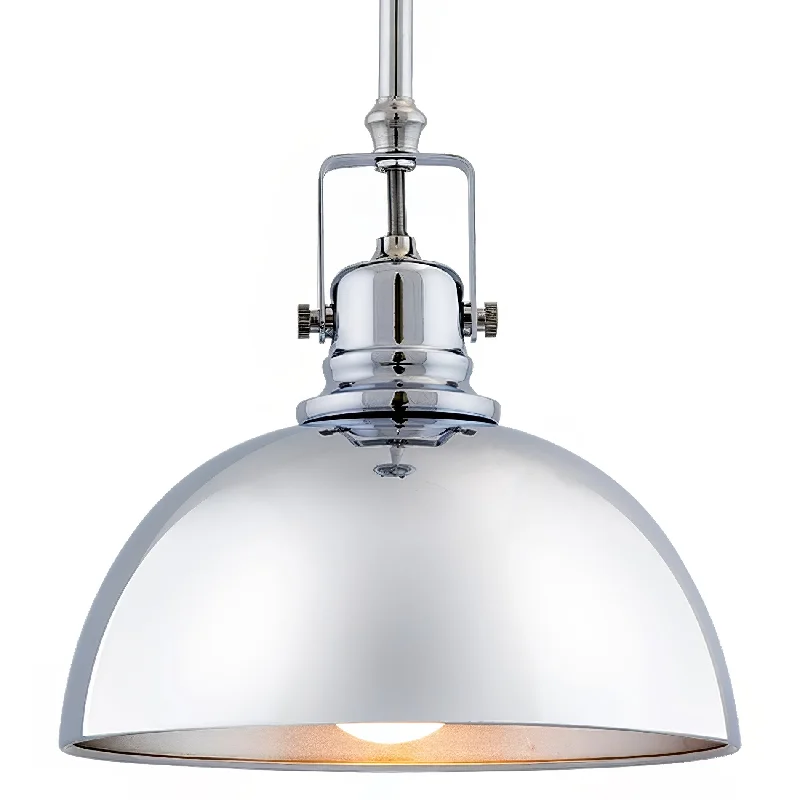 Industrial Lighting for Metal Fabrication ShopsKira Home Belle 9" Modern Industrial 1-Light Pendant Light, Adjustable Length + Shade Swivel Joint, Chrome Finish Industrial Lighting for Metal Fabrication ShopsKira Home Belle 9" Modern Industrial 1-Light Pendant Light, Adjustable Length + Shade Swivel Joint, Chrome Finish