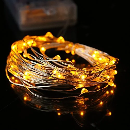 String Lights for Wedding Receptions7.5 FT | 20 LED Battery Operated Amber Fairy String Lights With Silver Wire String Lights for Wedding Receptions7.5 FT | 20 LED Battery Operated Amber Fairy String Lights With Silver Wire