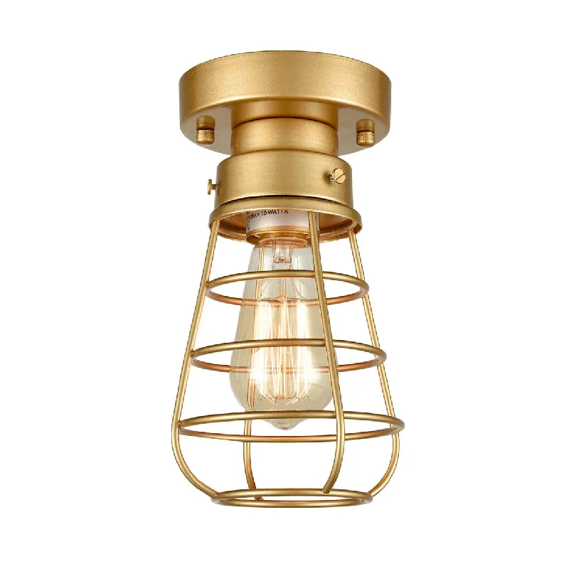 Industrial Area Lighting for Large Open SpacesModern Brass Mini Cage Ceiling Lights Flush Mount with Solid Metal Industrial Area Lighting for Large Open SpacesModern Brass Mini Cage Ceiling Lights Flush Mount with Solid Metal