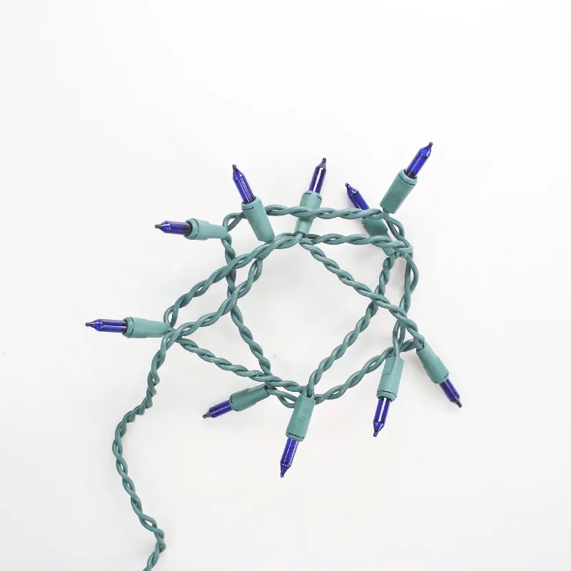 String Lights for DIY Home Decor Projects10-bulb Blue Glass Craft Lights, Green Wire String Lights for DIY Home Decor Projects10-bulb Blue Glass Craft Lights, Green Wire