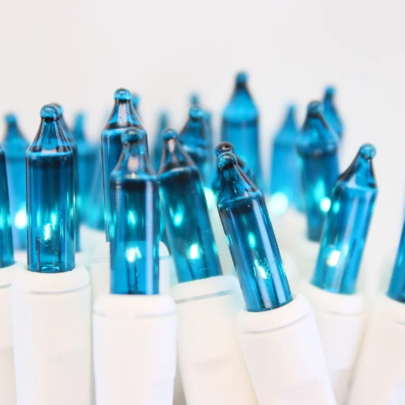 Twinkling String Lights for a Magical Atmosphere100-bulb Teal Mini Lights, 2.5" Spacing, White Wire Twinkling String Lights for a Magical Atmosphere100-bulb Teal Mini Lights, 2.5" Spacing, White Wire