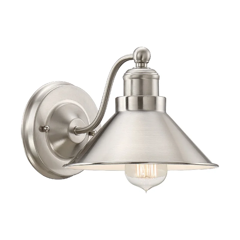 Industrial Lighting for Textile MillsKira Home Welton 8.5" Modern Industrial Wall Sconce, Brushed Nickel Finish Industrial Lighting for Textile MillsKira Home Welton 8.5" Modern Industrial Wall Sconce, Brushed Nickel Finish