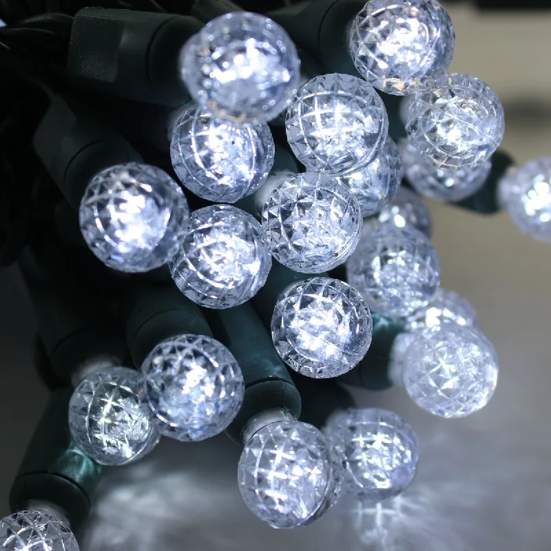 String Lights for DIY Home Decor Projects50-light G12 Pure White LED Christmas Lights, 4" Spacing Green Wire String Lights for DIY Home Decor Projects50-light G12 Pure White LED Christmas Lights, 4" Spacing Green Wire