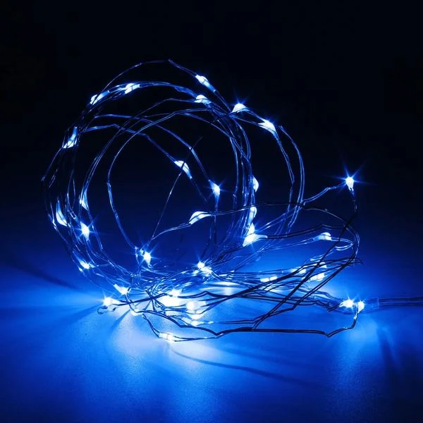 Twinkling String Lights for a Magical Atmosphere7 FT | 20 LED Weatherproof Battery Operated Copper Wire Blue Fairy String Lights With Timer Twinkling String Lights for a Magical Atmosphere7 FT | 20 LED Weatherproof Battery Operated Copper Wire Blue Fairy String Lights With Timer