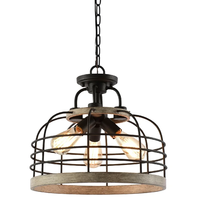 Industrial Lighting for Chemical PlantsKira Home Sawyer 16.5" 3-Light Industrial Farmhouse Semi Flush Convertible Pendant Chandelier Light, Rustic Light Cedar Wood Style, Textured Black Industrial Lighting for Chemical PlantsKira Home Sawyer 16.5" 3-Light Industrial Farmhouse Semi Flush Convertible Pendant Chandelier Light, Rustic Light Cedar Wood Style, Textured Black