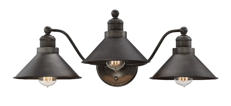 Industrial Lighting for Chemical PlantsKira Home Welton 25.5" Modern Industrial 3-Light Vanity / Bathroom Light, Brushed Dark Industrial Bronze Finish Industrial Lighting for Chemical PlantsKira Home Welton 25.5" Modern Industrial 3-Light Vanity / Bathroom Light, Brushed Dark Industrial Bronze Finish