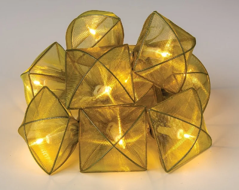 String Lights for DIY Home Decor ProjectsGreen Organza Gem String Lights