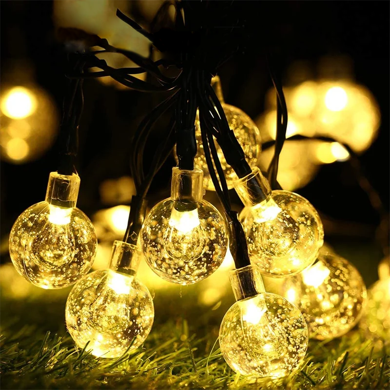 String Lights for Nursery Room DecorSolar Crystal Globe LED String Lights