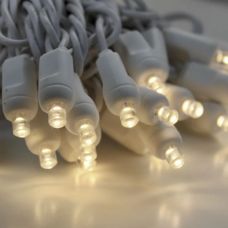 String Lights for Porch Lighting50-light 5mm Warm White LED Christmas Lights, 4" Spacing White Wire String Lights for Porch Lighting50-light 5mm Warm White LED Christmas Lights, 4" Spacing White Wire