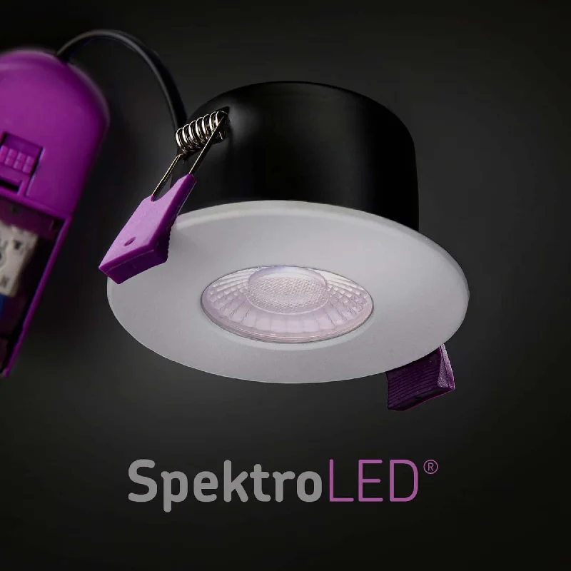 Knightsbridge SpektroLED 230V 5W, 8W LED CCT IP65 Shower Bathroom Spotlight Downlight