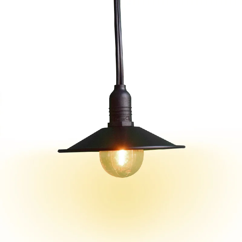 String Lights for Outdoor Dining AreasClassic Metal Patio Metal Light Bulb Shade for Outdoor Commercial String Lights, E12, Black String Lights for Outdoor Dining AreasClassic Metal Patio Metal Light Bulb Shade for Outdoor Commercial String Lights, E12, Black