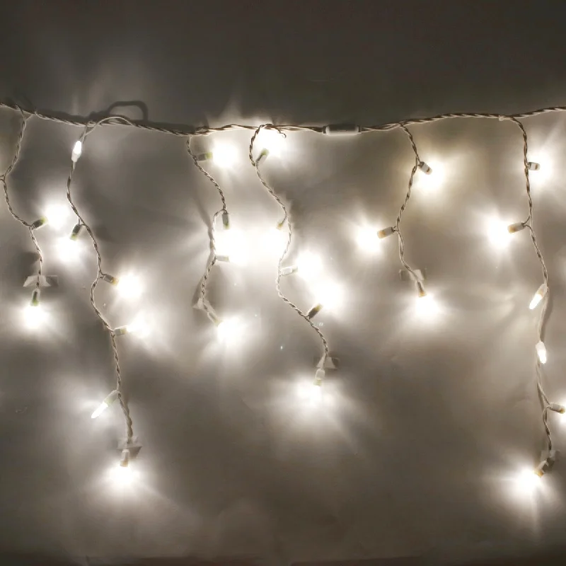 Fairy String Lights for Bedroom Decor100-light M5 Warm White LED Icicle Lights, White Wire Fairy String Lights for Bedroom Decor100-light M5 Warm White LED Icicle Lights, White Wire