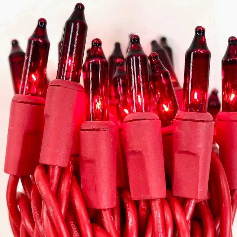 Color - Changing LED String Lights for Christmas Decor100-bulb Red Mini Lights, 2.5" Spacing,Red Wire Color - Changing LED String Lights for Christmas Decor100-bulb Red Mini Lights, 2.5" Spacing,Red Wire