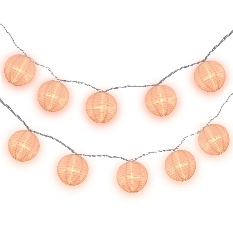 String Lights for Wedding ReceptionsBLOWOUT 4" Rose Quartz Pink Round Shimmering Nylon Lantern Party String Lights (8FT, Expandable) String Lights for Wedding ReceptionsBLOWOUT 4" Rose Quartz Pink Round Shimmering Nylon Lantern Party String Lights (8FT, Expandable)