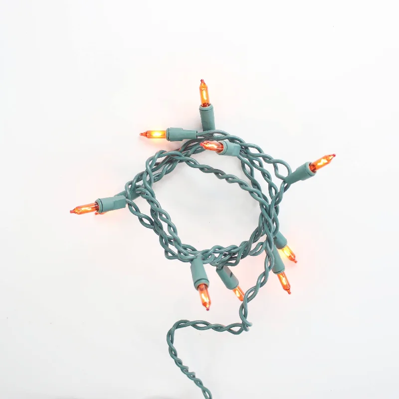 Twinkling String Lights for a Magical Atmosphere10-bulb Orange Glass Craft Lights, Green Wire Twinkling String Lights for a Magical Atmosphere10-bulb Orange Glass Craft Lights, Green Wire