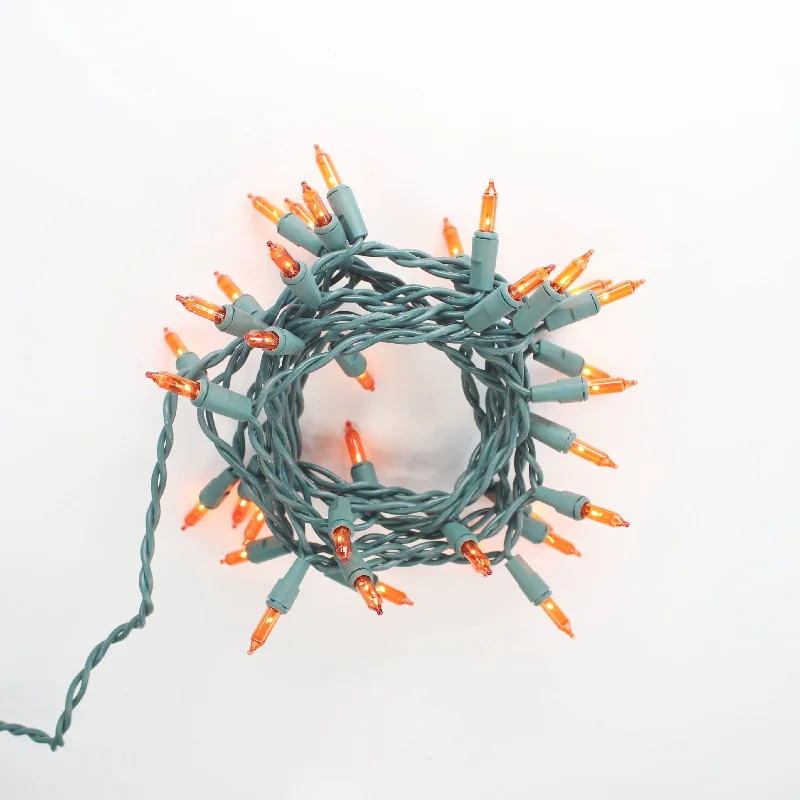 String Lights with Clear Bulbs for a Classic Look35-bulb Orange Glass Craft Lights, Green Wire String Lights with Clear Bulbs for a Classic Look35-bulb Orange Glass Craft Lights, Green Wire