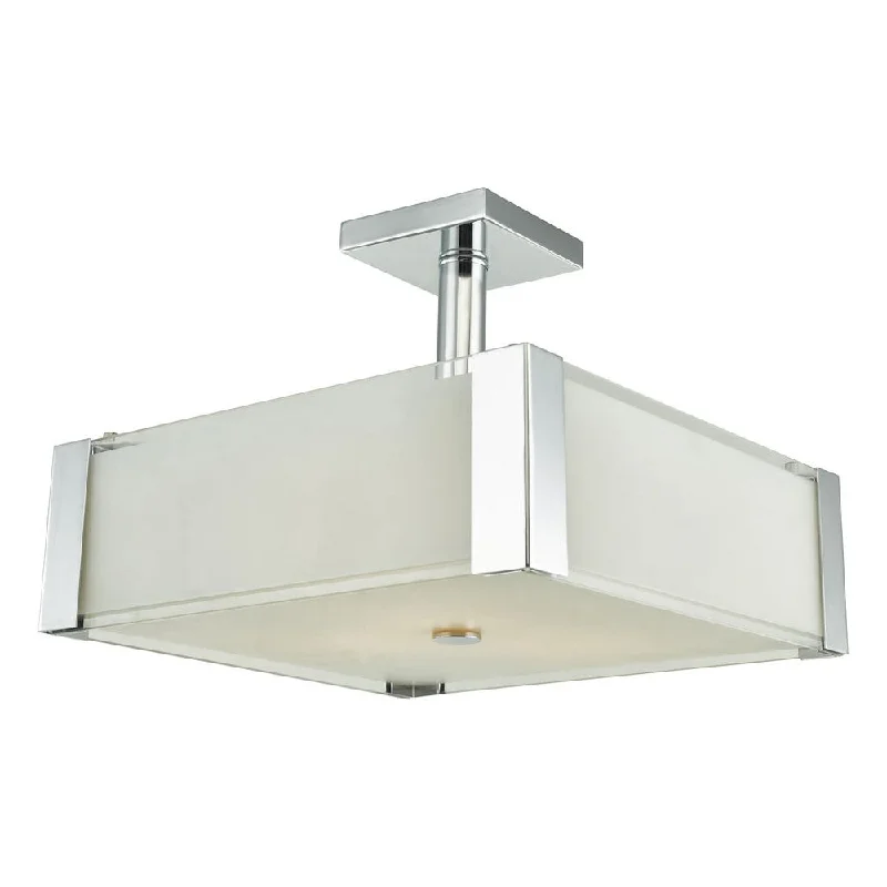 Urban 3-Light Square Semi Flush Mount