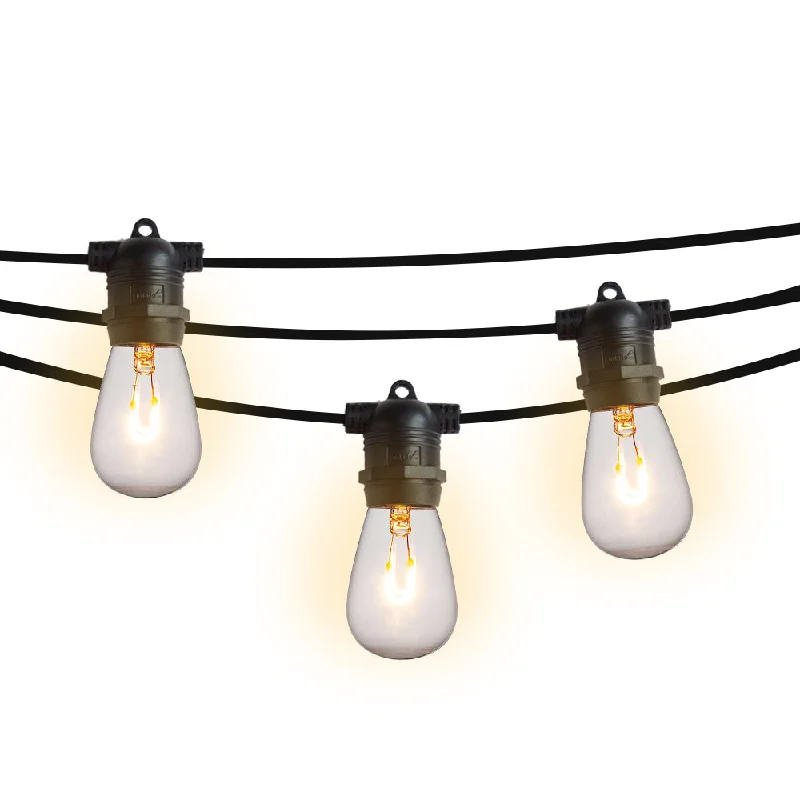 String Lights for DIY Home Decor Projects24 Socket Outdoor Commercial Shatterproof LED String Light Set, 54 FT Black Cord w/ E26, Weatherproof SJTW String Lights for DIY Home Decor Projects24 Socket Outdoor Commercial Shatterproof LED String Light Set, 54 FT Black Cord w/ E26, Weatherproof SJTW