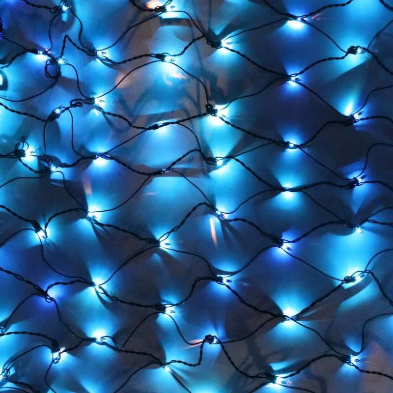 Color - Changing LED String Lights for Christmas Decor150-bulb Blue Net Lights, Green Wire Color - Changing LED String Lights for Christmas Decor150-bulb Blue Net Lights, Green Wire