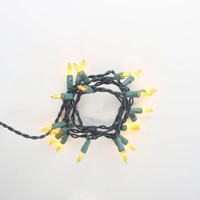String Lights for Restaurant Outdoor Seating20-bulb Yellow Glass Craft Lights, Green Wire String Lights for Restaurant Outdoor Seating20-bulb Yellow Glass Craft Lights, Green Wire