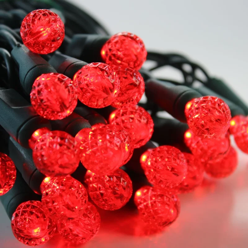 Color - Changing LED String Lights for Christmas Decor50-light G12 Red LED Christmas Lights, 4" Spacing Green Wire Color - Changing LED String Lights for Christmas Decor50-light G12 Red LED Christmas Lights, 4" Spacing Green Wire
